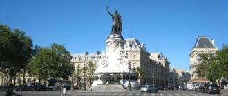 Площадь Республики в Париже Франция