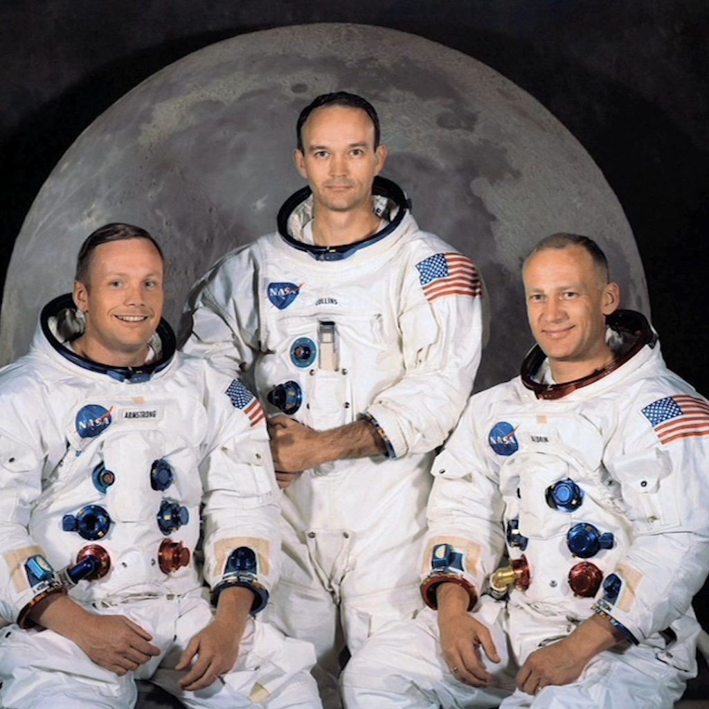 Космический полет на луну. Армстронг Олдрин и Коллинз.
